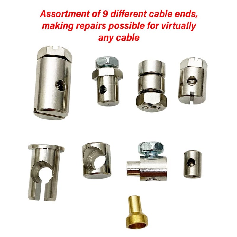 Pit Posse PP3280 Universal Cable Emergency Repair Kit for Motorcycle ATV - Throttle Clutch Brake Cables Included -Compact - 9 Cable Ends - Image 2